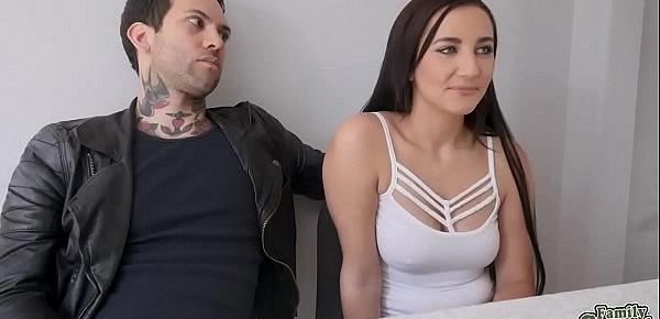  Jade Amber and her boyfriend sneaks into a hot fuck sesh